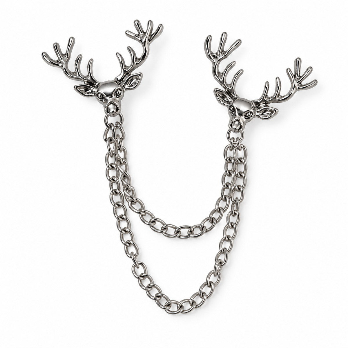 Broche Double Cerf Chaîne - ModeAccess