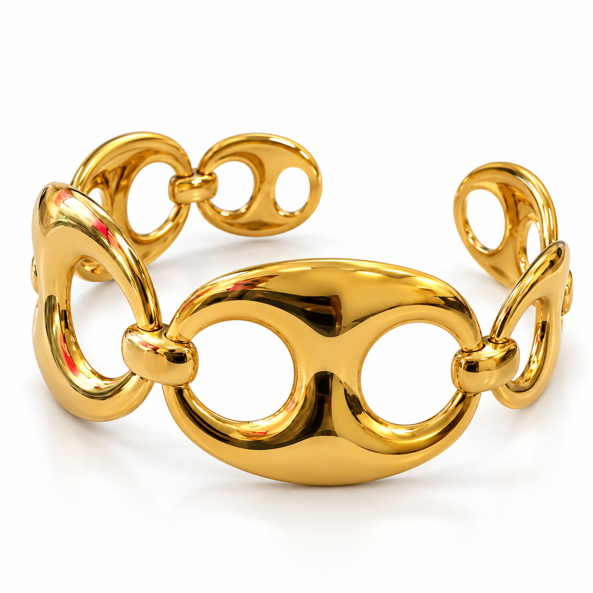 Bracelet Jonc Maille Marine Doré - ModeAccess