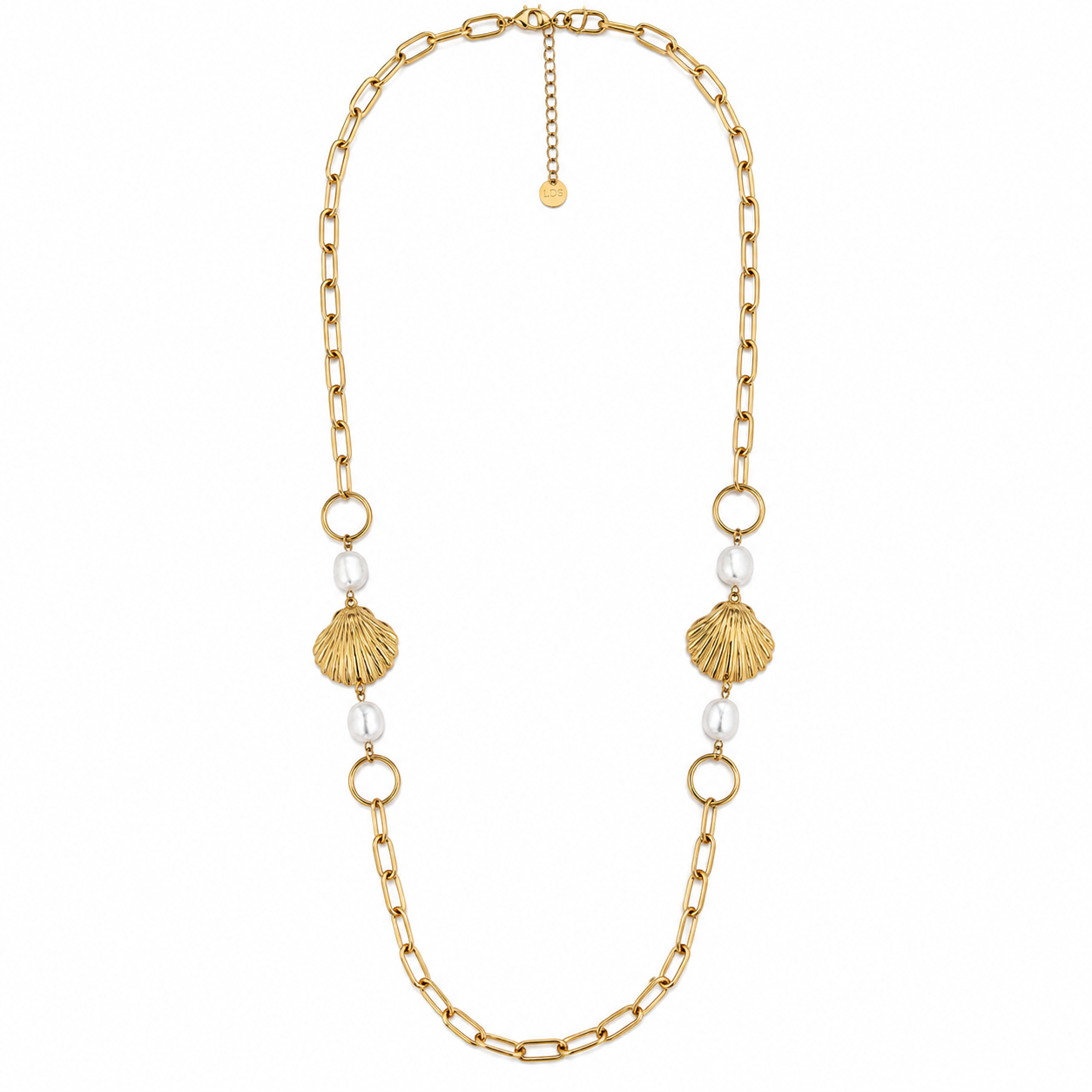 Collier Coquillage Perles Chaîne Dorée - XO'S