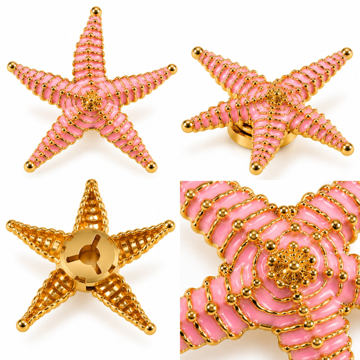 Cache-Bouton Étoile de Mer Émaillée