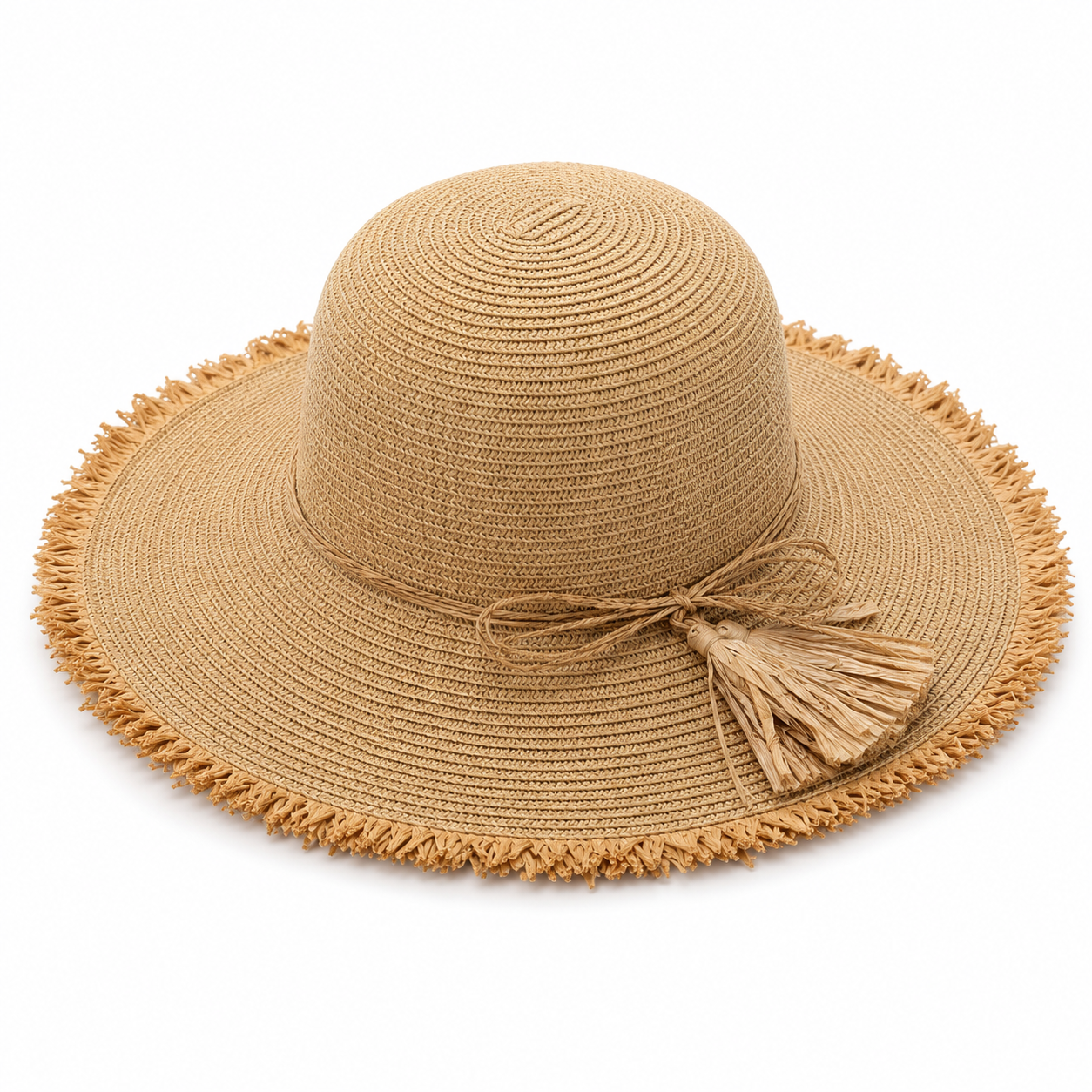Chapeau de Paille Bords Franges - ModeAccess