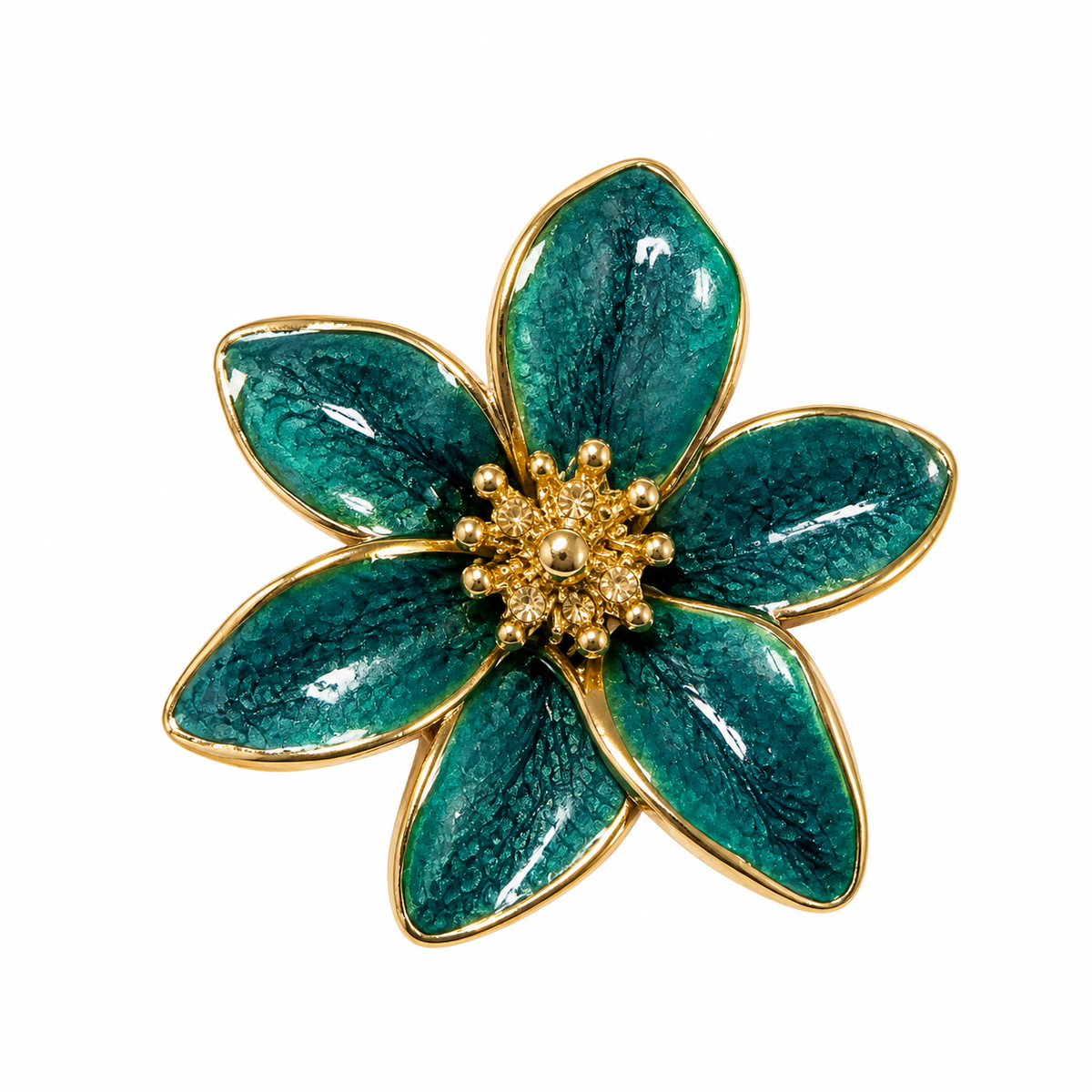 Cache-Bouton Fleur Pétales Brillants - ModeAccess