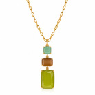 Collier Pendentif Triple Rectangle Facetté - ModeAccess