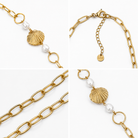 Collier Coquillage Perles Chaîne Dorée - XO'S