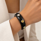 Bracelet Jonc Résine Cabochons Strass