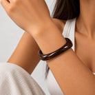 Bracelet Jonc Fin Résine Marbrée