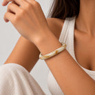 Bracelet Jonc Fin Résine Marbrée