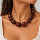Collier Grosses Perles Résine