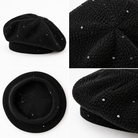 Béret Tricoté Sequins Noir - ModeAccess
