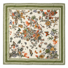 Foulard Carré Floral Crème Kaki - ModeAccess