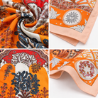 Foulard Carré Bohème Orange Rose - ModeAccess