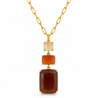 Collier Pendentif Triple Rectangle Facetté - ModeAccess