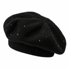 Béret Tricoté Sequins Noir - ModeAccess