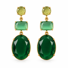 Boucles d’Oreilles Pendantes Trio Facetté Ovale - ModeAccess