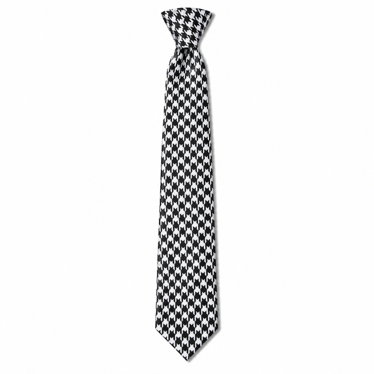 Cravate Pied-de-Poule Noir & Blanc
