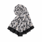 Foulard imprimé fleur Noir & doré - ModeAccess
