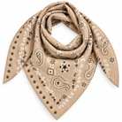 Foulard Carré Paisley Clous 90x90 Bordeaux - ModeAccess