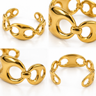 Bracelet Jonc Maille Marine Doré - ModeAccess