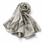 Foulard Léger Imprimé Feuilles de Palmier Argentées Reflets Métalliques - ModeAccess