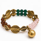 Bracelet Élastique Perles Cristal & Breloques Dorées - ModeAccess