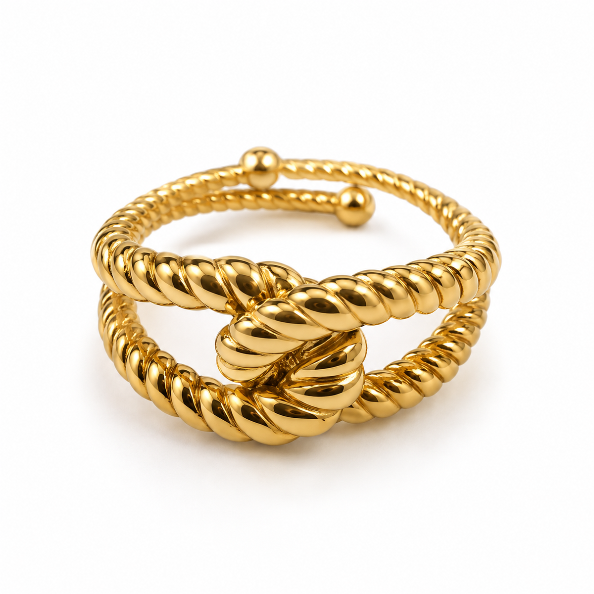 Bracelet Jonc Torsadé Nœud Doré - ModeAccess