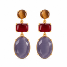 Boucles d’Oreilles Pendantes Trio Facetté Ovale - ModeAccess