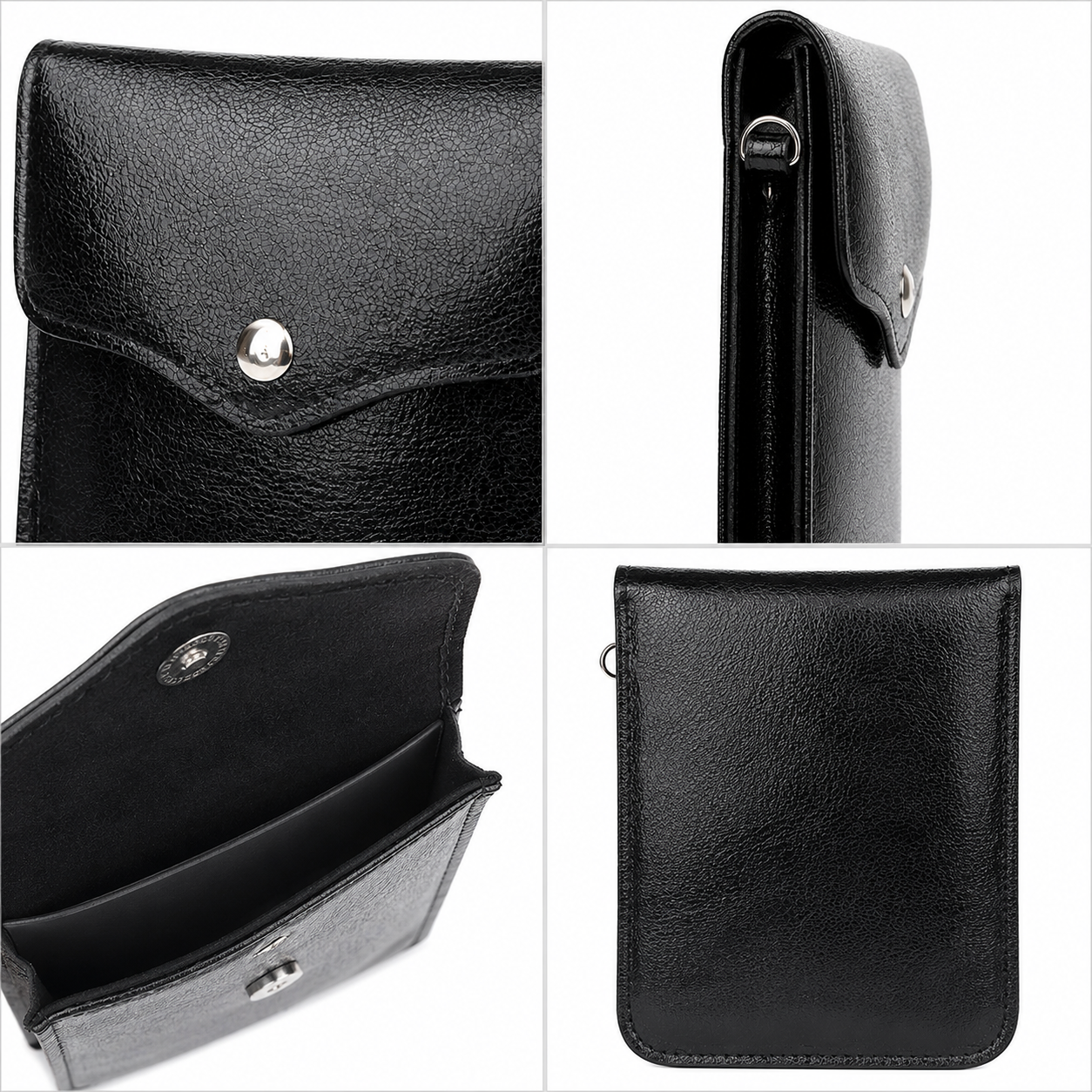 Mini Sac Téléphone Bandoulière détail Noir - ModeAccess