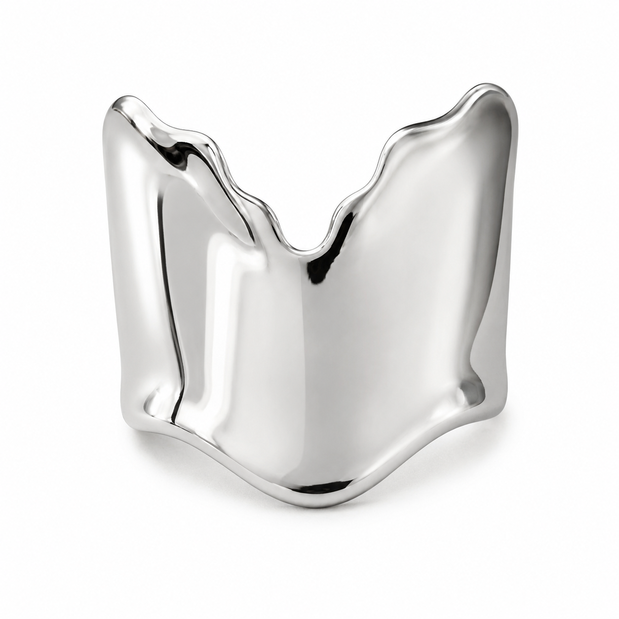 Bracelet Manchette Large Sculptée Argenté - ModeAccess