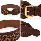 Ceinture Large Imprimé Léopard Floral Détail - ModeAccess