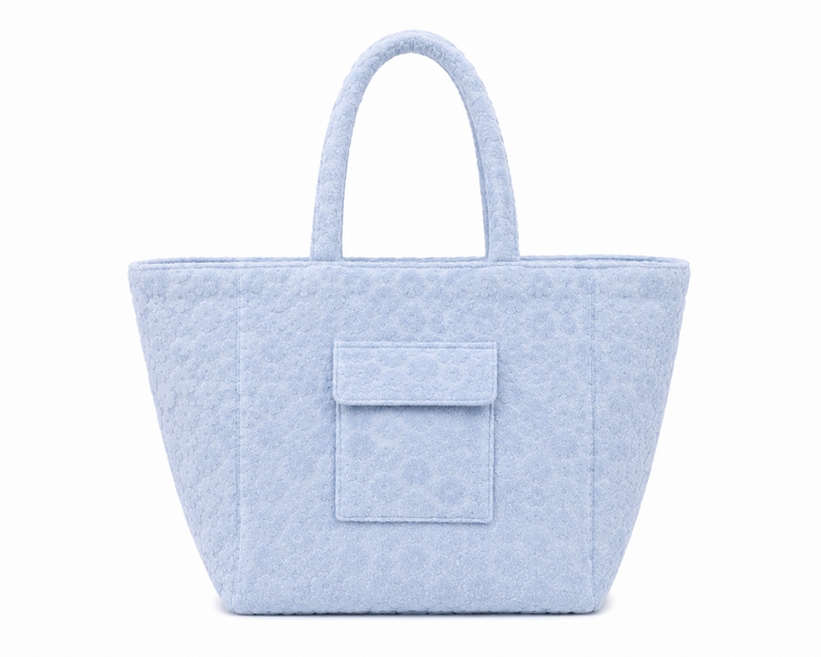 Sac Cabas Matelassé Texturé Poche Extérieure