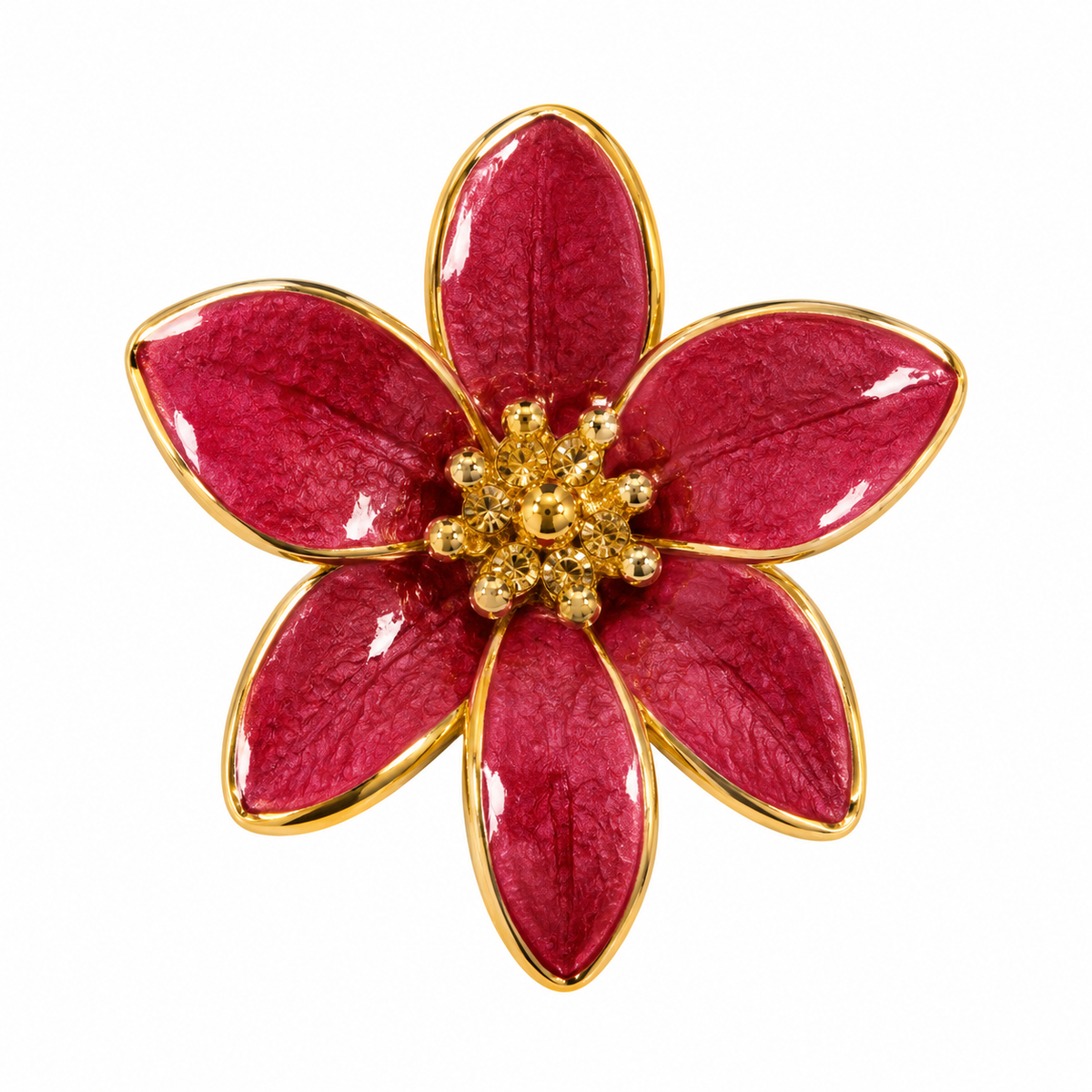 Cache-Bouton Fleur Pétales Brillants - ModeAccess