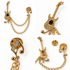 Broche Guitare Chaîne Dorée - ModeAccess