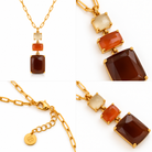 Collier Pendentif Triple Rectangle Facetté - ModeAccess
