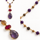 Collier Sautoir Perles Trio Gouttes Facettées - ModeAccess