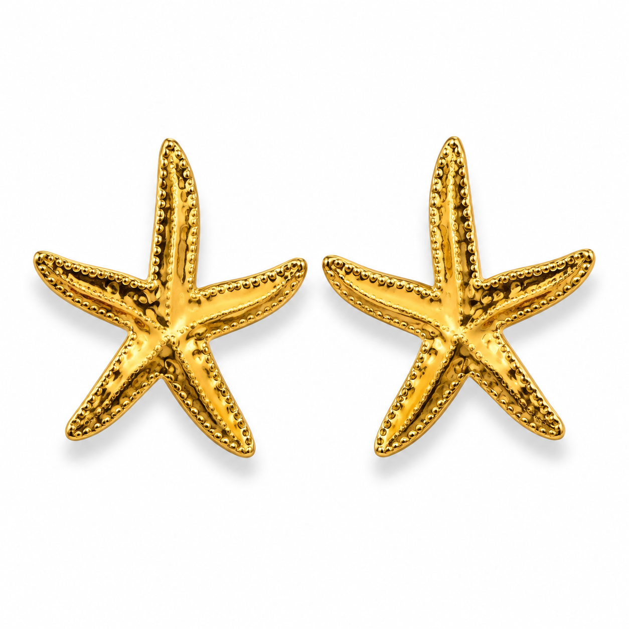 Boucles d'Oreilles Étoile de Mer Dorée Oversize - ModeAccess