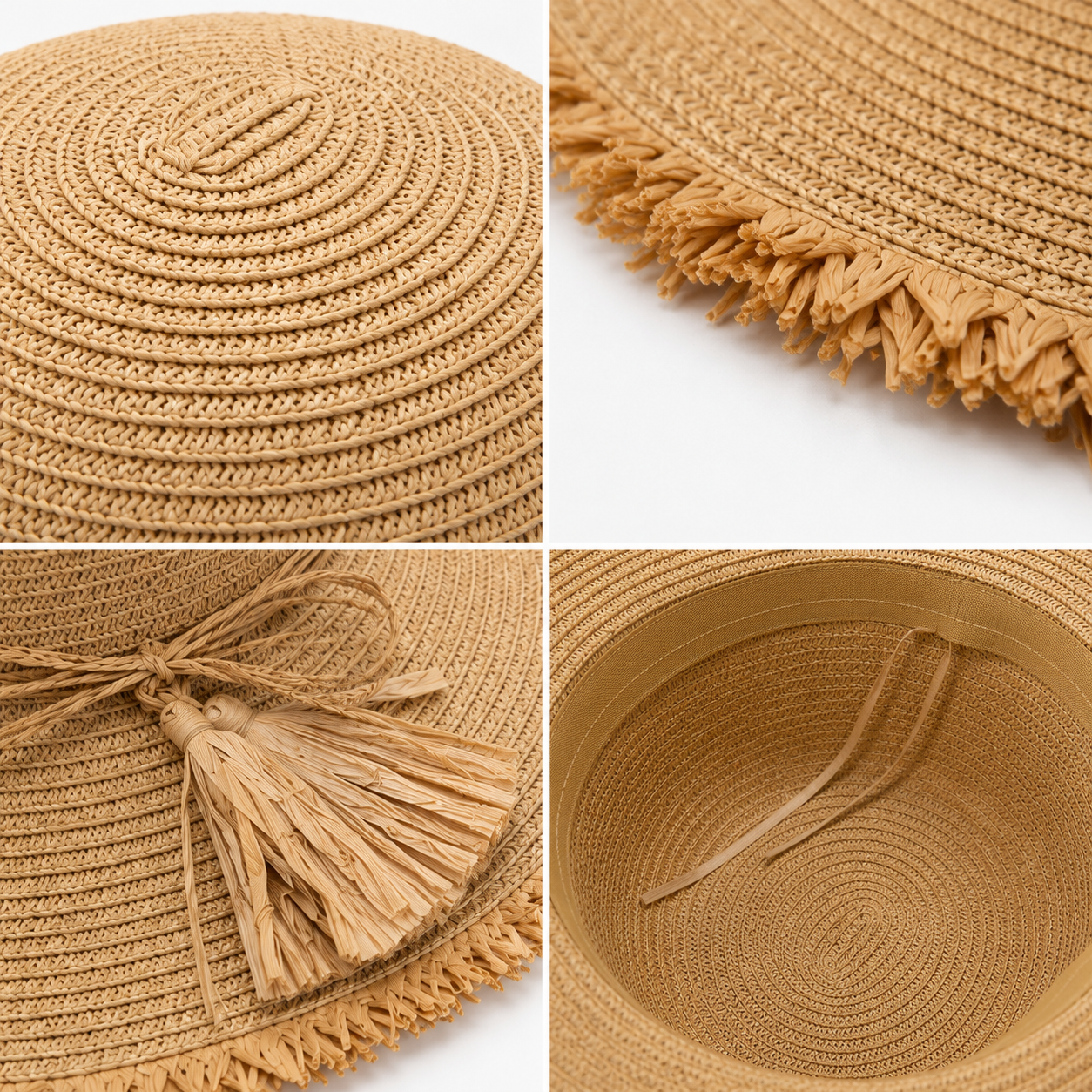 Chapeau de Paille Bords Franges - ModeAccess