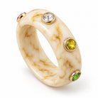 Bracelet Jonc Résine Cabochons Strass