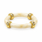 Bracelet Élastique Résine Crème et Doré