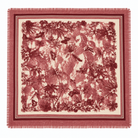 Foulard Carré Imprimé Jungle Tropical Frangé Noir Écru - ModeAccess