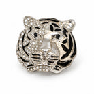 Cache-Bouton Tête de Tigre Strass Émaillée