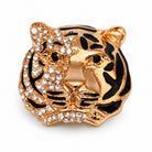 Cache-Bouton Tête de Tigre Strass Émaillée