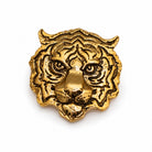 Cache-Bouton Tête de Tigre Ciselée