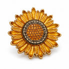 Cache-Bouton Tournesol Strass