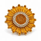 Cache-Bouton Tournesol Strass