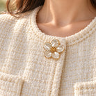Cache-Bouton Fleur Nacrée