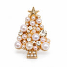 Cache-Bouton Sapin Perles et Strass