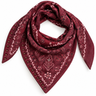 Foulard Carré Paisley Clous 90x90 Taupe - ModeAccess