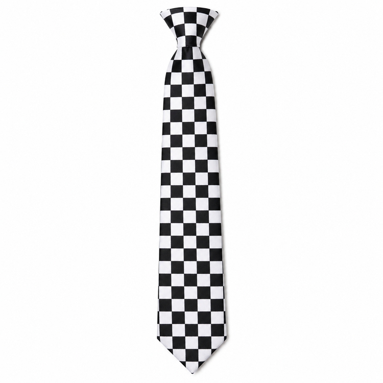 Cravate Damier Noir & Blanc