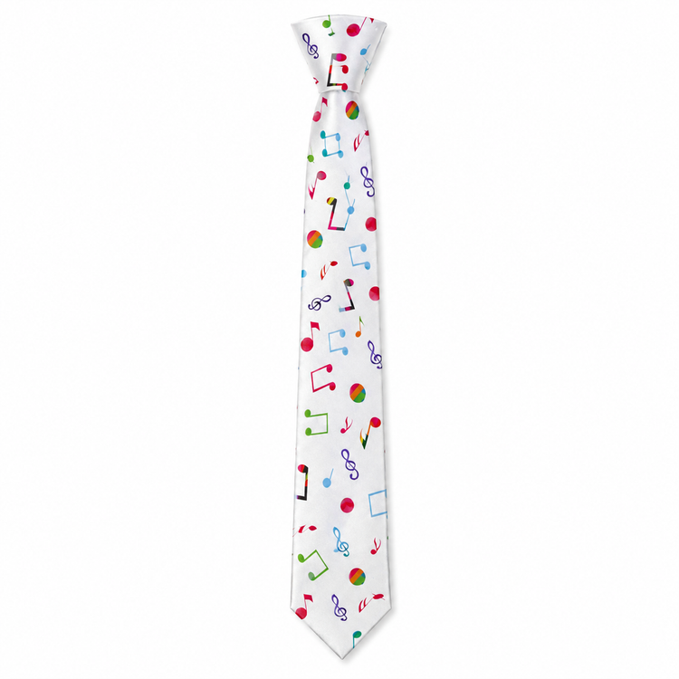 Cravate Notes de Musique Multicolore