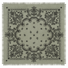 Foulard Carré Imprimé Bandana Paisley Frangé Marine Écru - ModeAccess